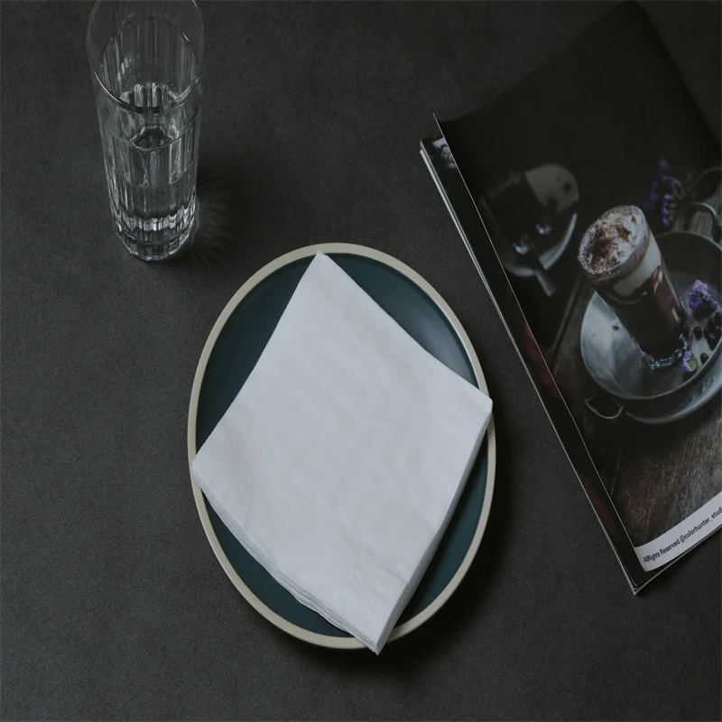 Personalized Napkins 40 X 40 Cm White Paper Napkins Restaurant Dinner