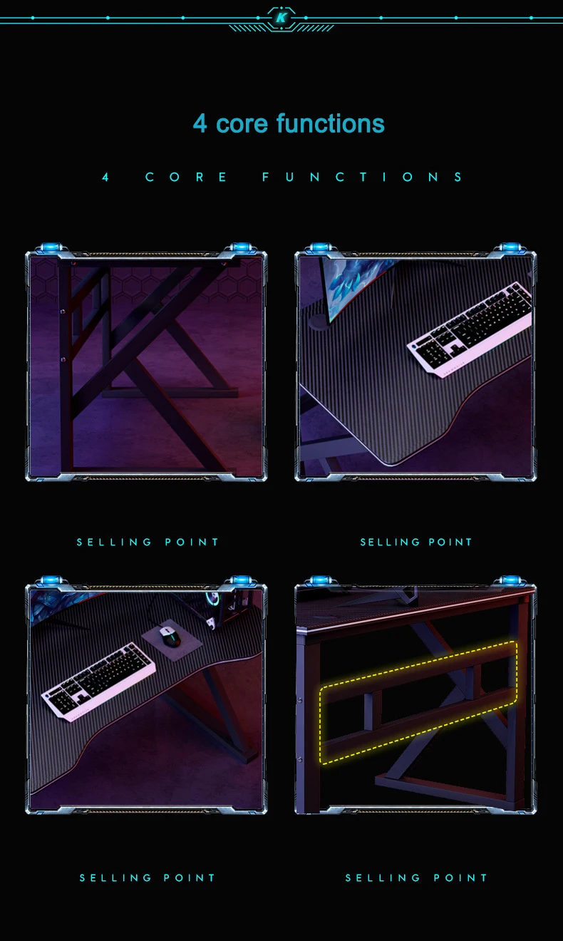 E-sport Racing Style Gamer Table PC Computer Desktop Gaming Tables ...