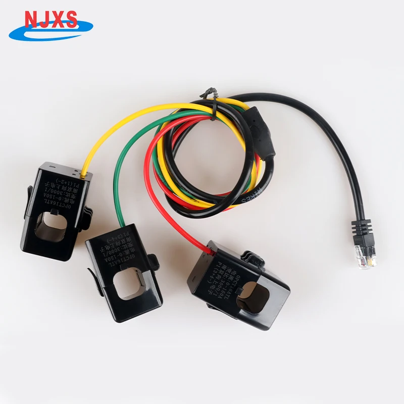 NJXSE OPCT16ATL Split Core Current Transformer Three-in-one with RJ12 CT 5A 10A 30A 50A 100A 150A/50mA 100mA Clamp Transformer