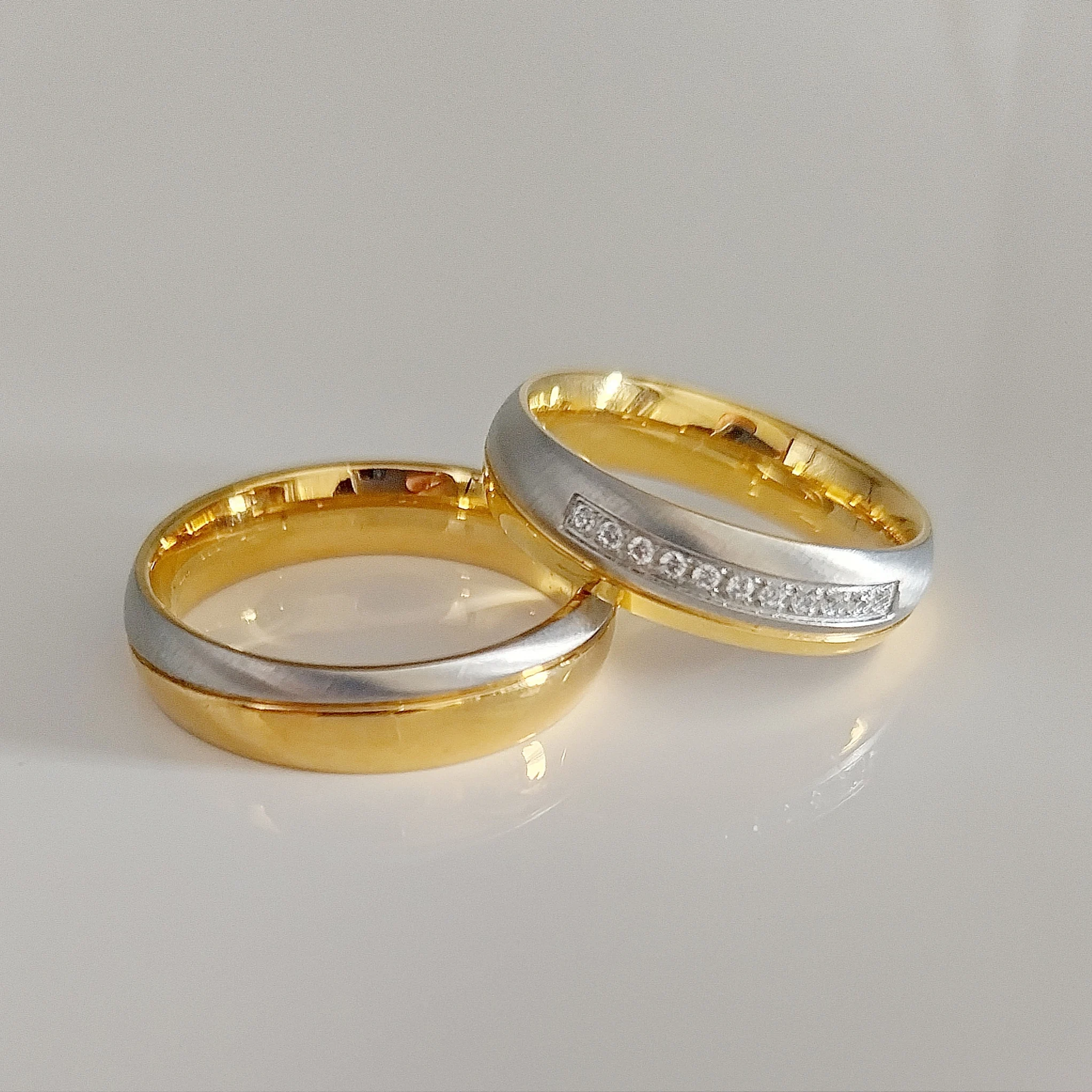 21+ Two Tone Gold Mens Wedding Band