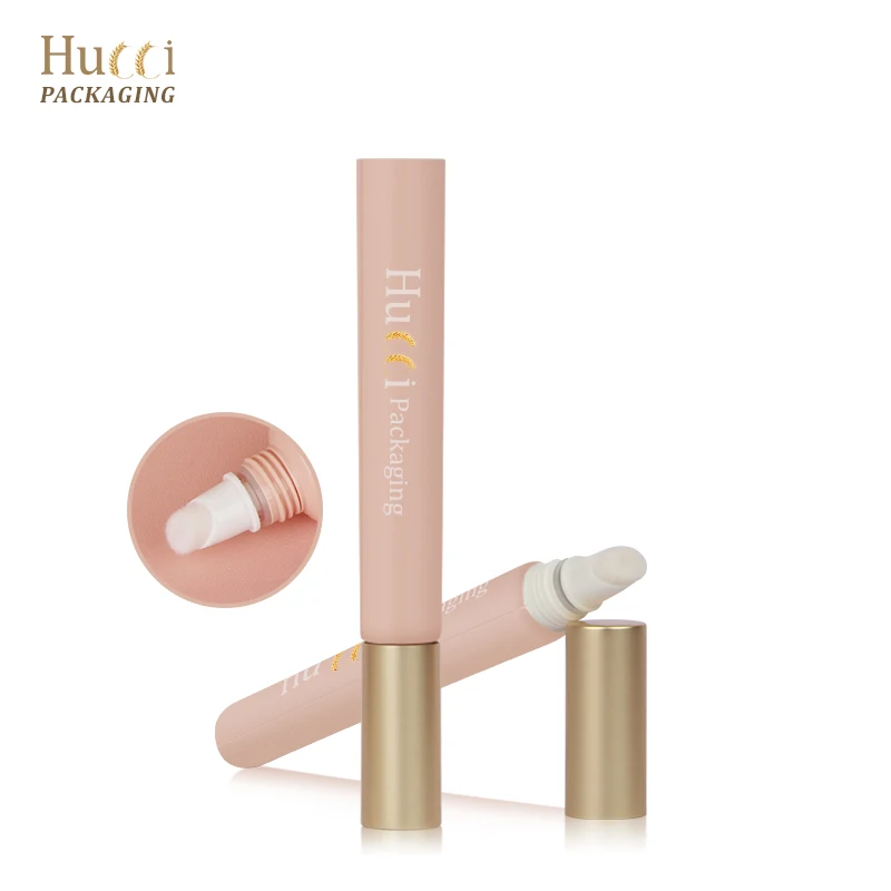 3ml 5ml Small Lovely Pink Lipstick Container With Soft Sponge Flock Applicator Liquid Blush Lip Gloss Lip Balm Cosmetic Tube
