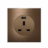 13A+1USB-brown