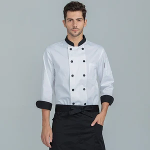 Tesme Chef Overalls Long Sleeve Kitchen Clothes for Hotels Catering Western Restaurants Top Factory Restaurant Bar Uniforms