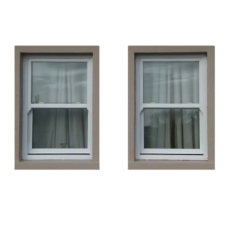 Australian Standard Plastic PVC Vertical Sliding Window Double Glazing Door and Window