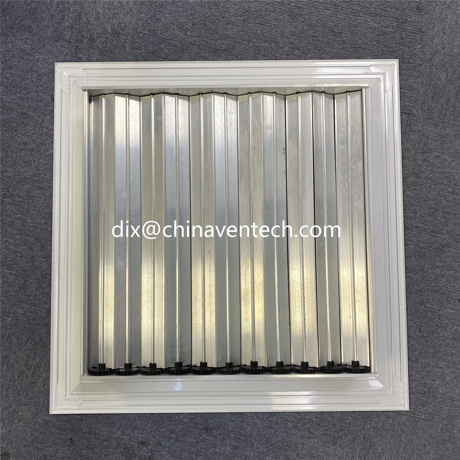 HVAC ventilation ceiling 4 way square diffuser with adaptor damper, square to round