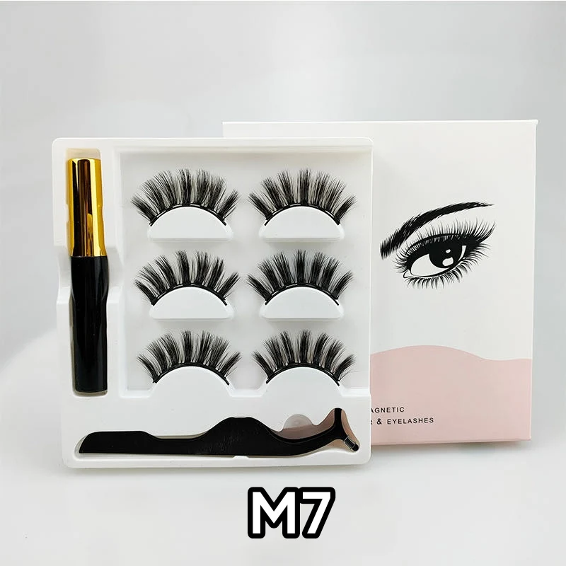 Wholesale 3d Silk Eyelash Magnetic Eye Liner Lashes Extension Private Label Lash Box Set 3 Pairs Magnet Eyelashes - Buy 3d Silk Eyelash,Magnetic Eye ...