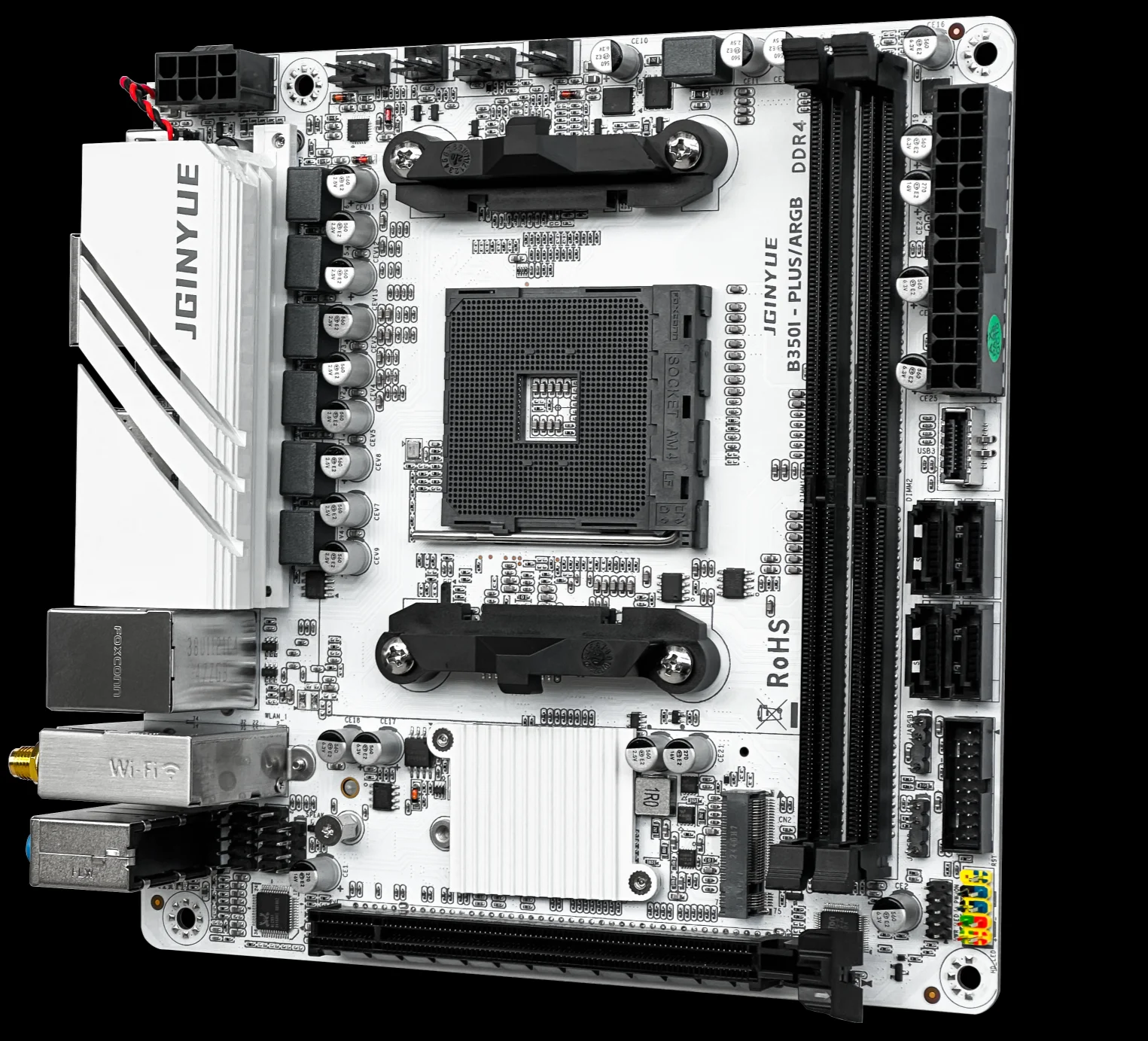 JGINYUE B350i PLUS ARGB AM4 Motherboard - Mini ITX for AMD Ryzen
