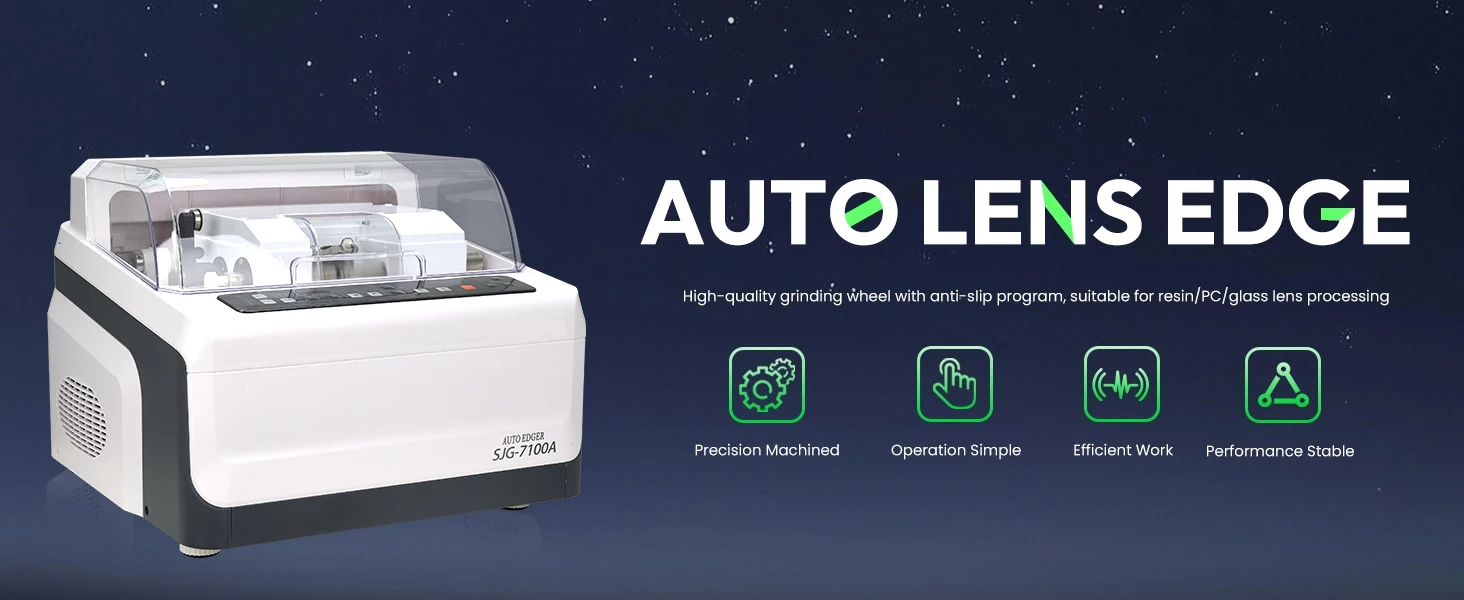 Optical Lens Grind Machine Auto Lens Edger SJG-7100 for PC CR GC Glasses