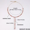 Collana a forma di Y con quadrifoglio-3