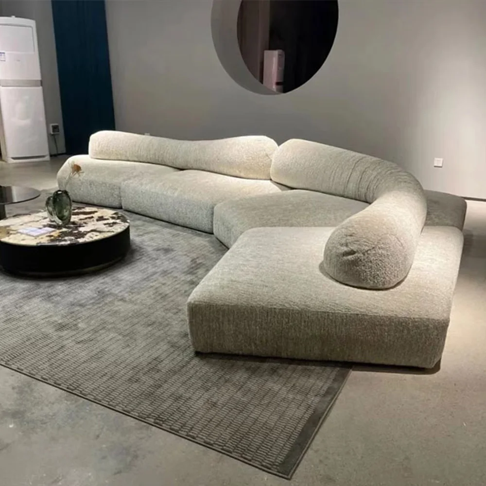 Luxury Minimalist Design Living Room Solid Wood Frame Sofa Modern