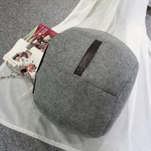 Custom Living Room Popular Portable Beanbag Pouf Beds Ottoman Round Decor Stool