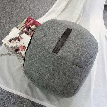 Custom Living Room Popular Portable Beanbag Pouf Beds Ottoman Round Decor Stool