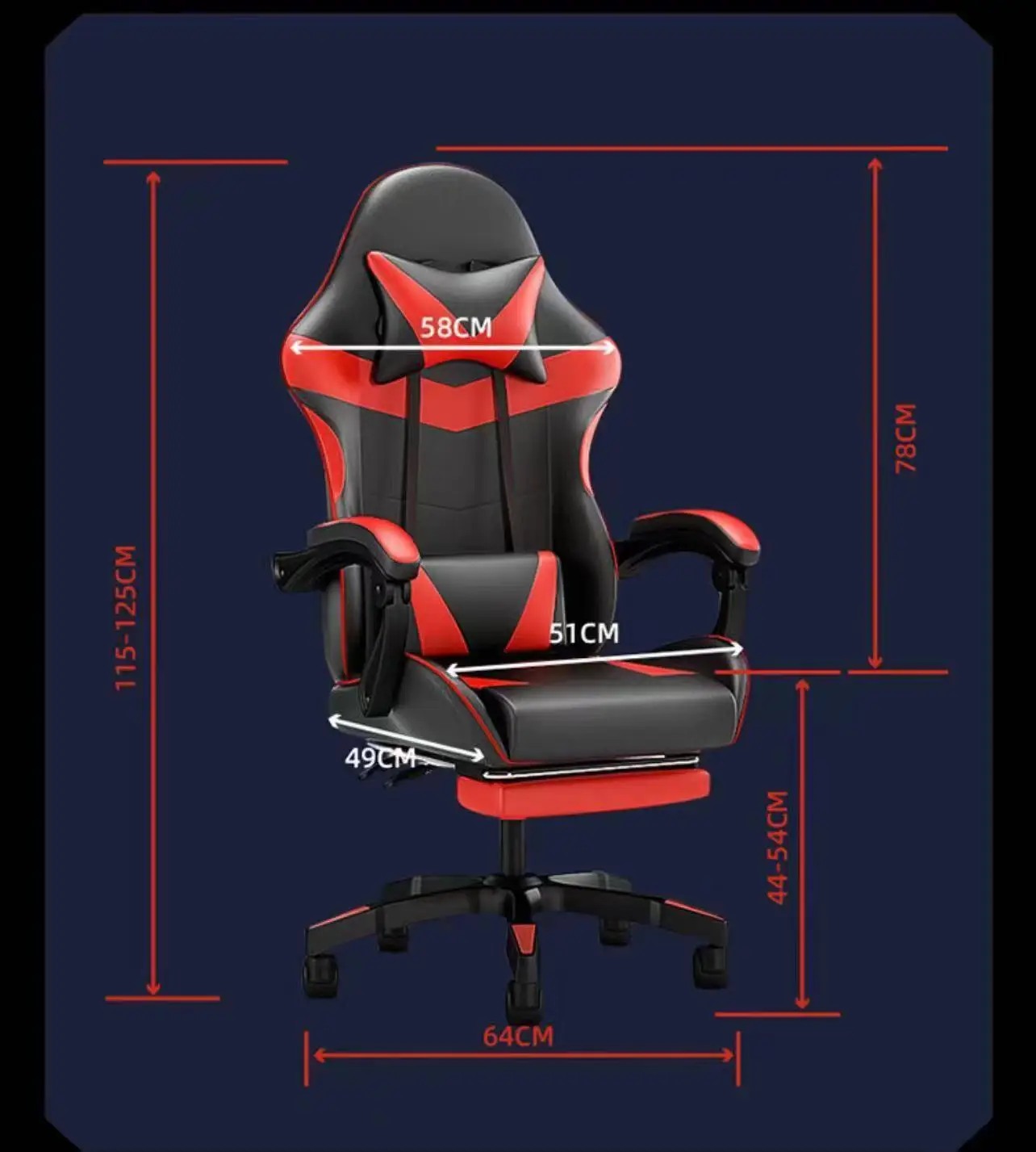Reclining Game Chair Comfortable and Economical Computer Chair Office Chair with Footrest