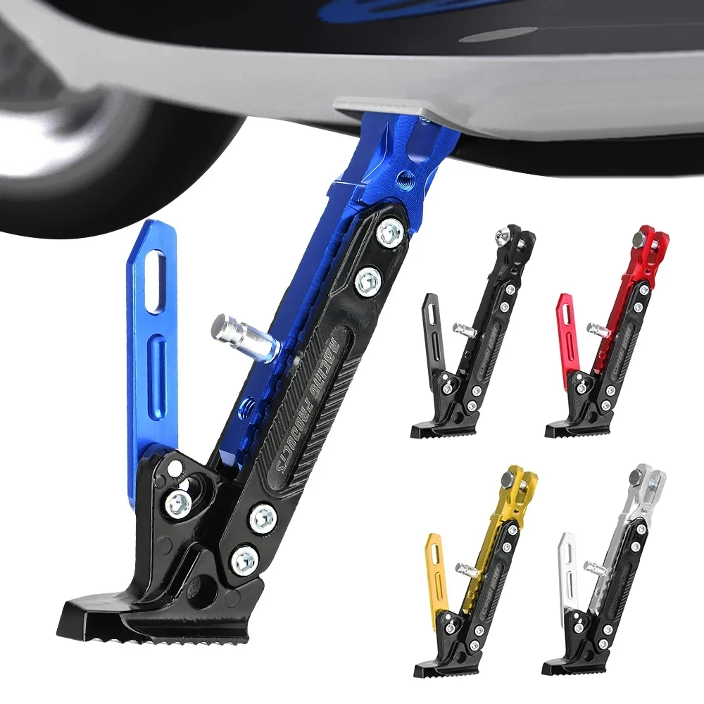 Motorcycle CNC Foot Side Stand for Electric Motorbike Motorcycle Accessories Kick Stand Parking Bracket Adjustable Kickstand