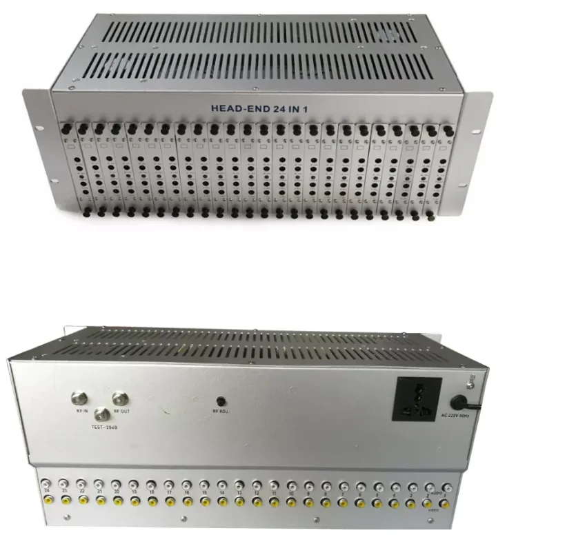 24 in 1 AV/HD to RF 24 channel fixed modulador de catv analog catv rf ...