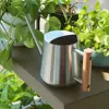 Vaso da fiori con manico in legno a doppio foro, 1L, levigatura, spazzolatura