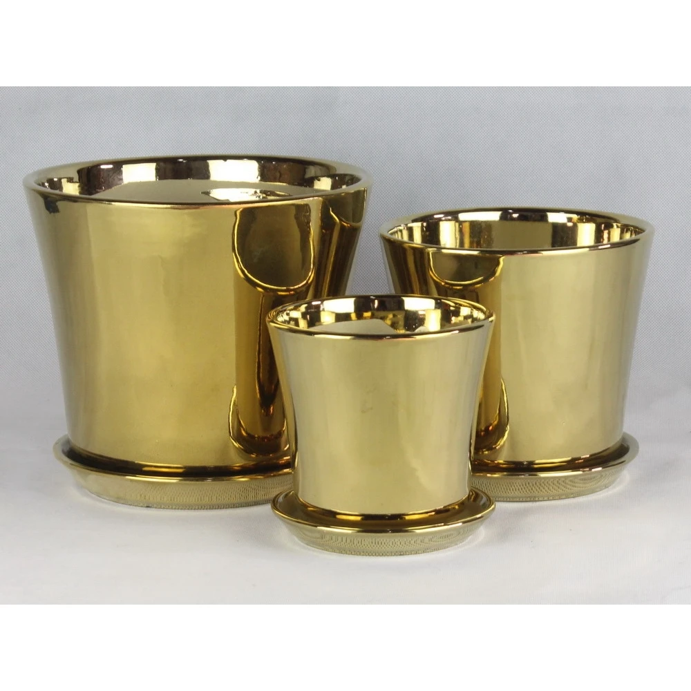 High Quality Ceramic Plant Circular Column Flower Pot for Livingroom Sale