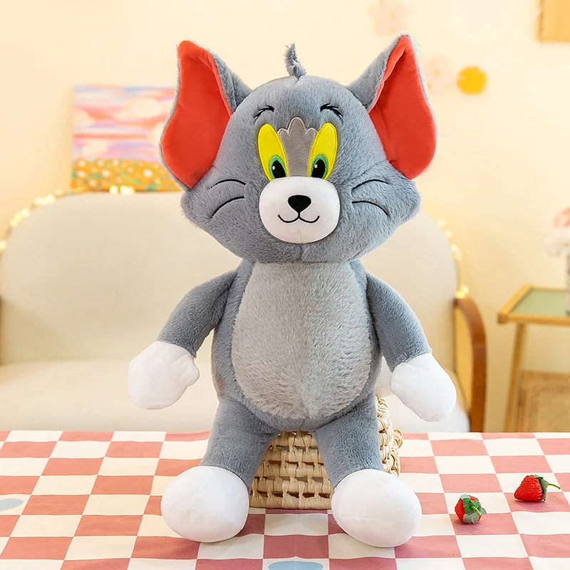 Simulation Tom Cat and Jerry Mouse Dolls Tom and Jerry Series Dolls  PP Cotton Filled Plush Toys Children's Anime Pillows