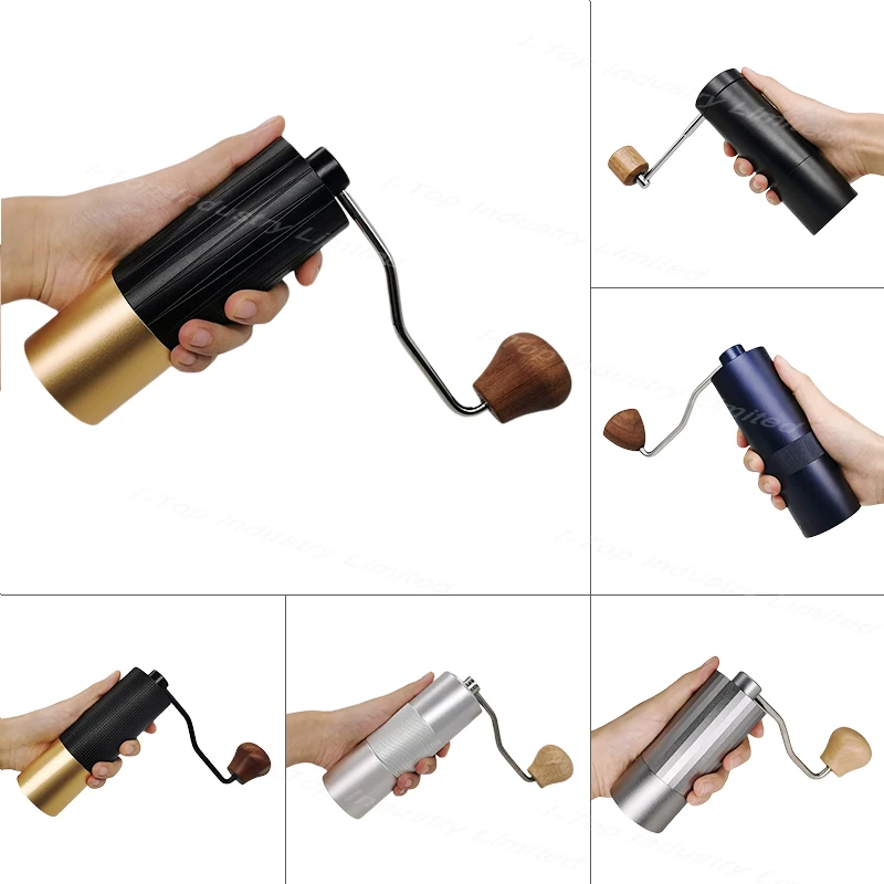 Топ ручной кофемолка Регулируемая нержавеющая сталь портативная