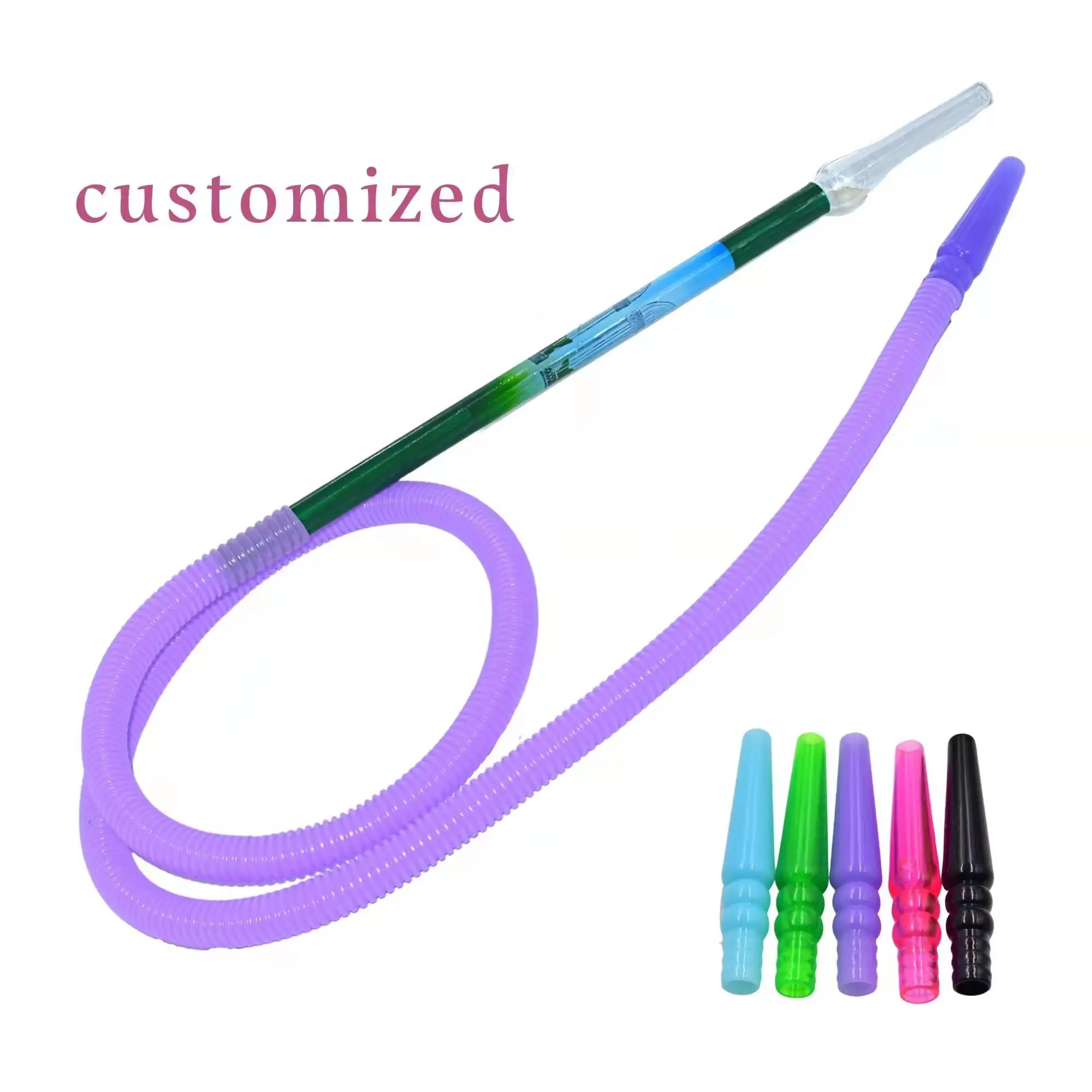 Cheap Factory Supply One Time Use Shisha Hookah Hose Glass Pipe And