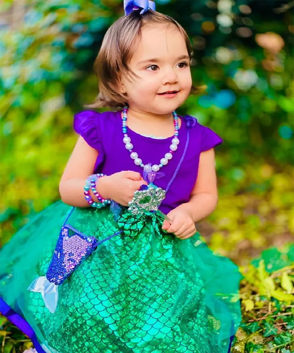 Princess Party Dress - Halloween Ariel Mermaid Costume