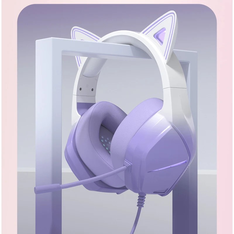 Noise Cancelling Wired Headphones For Girls Xmenha Cat Ear