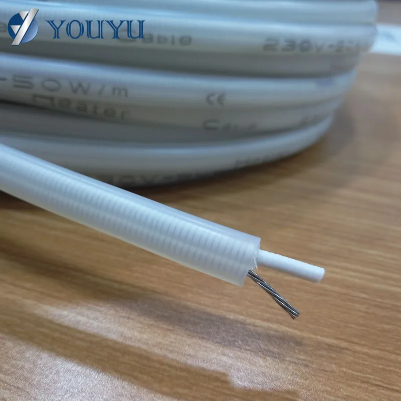 Silicone Rubber Parallel Constant Wattage Heating Cable Soil Heating Cable
