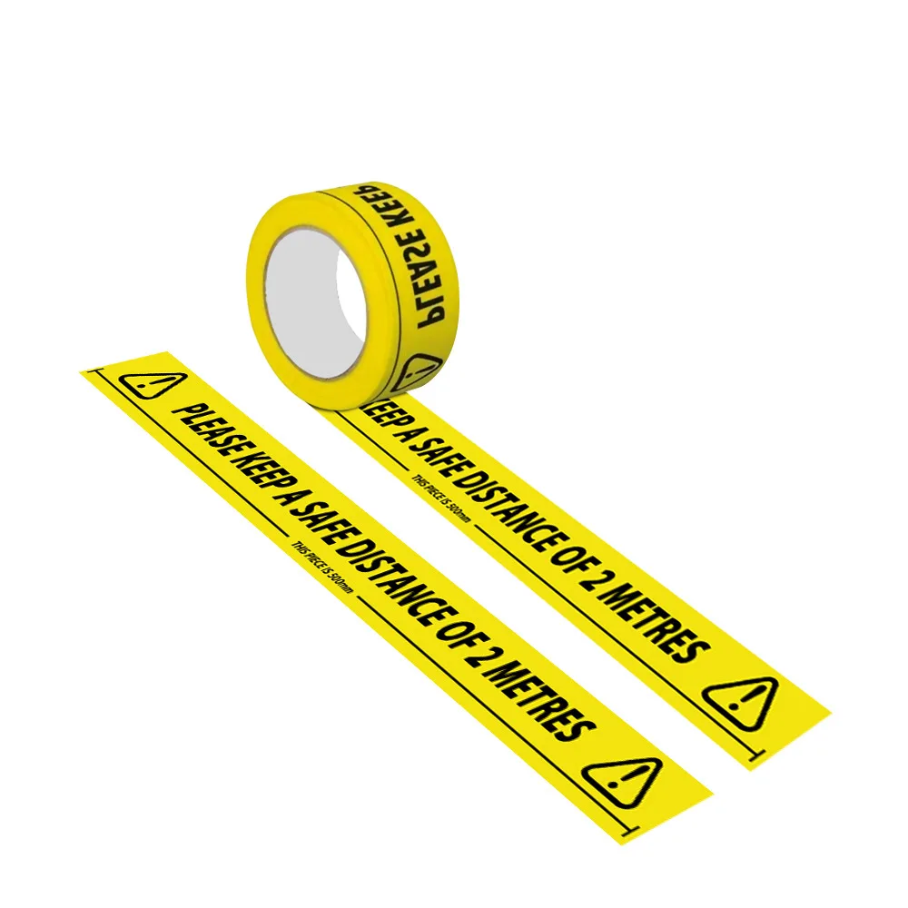 2 X Safety Tape Blue/White Hazard Warning 48mm x 33m PVC Adhesive Marking Tape 