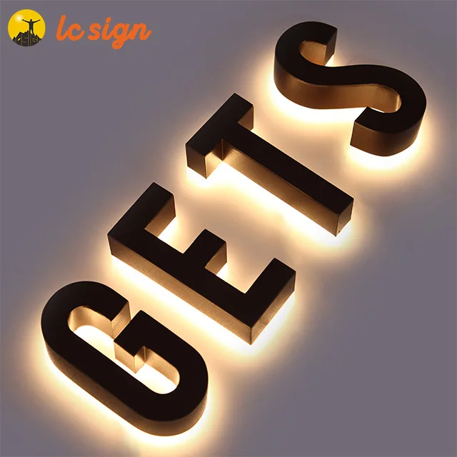 Backlit Stainless Steel Led Letters Sign And Numbers Cast Metal Letters