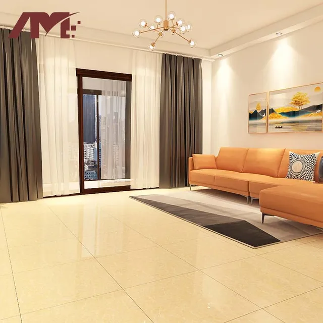 Beige Polished Porcelain Floor Tile 600x600mm product sample