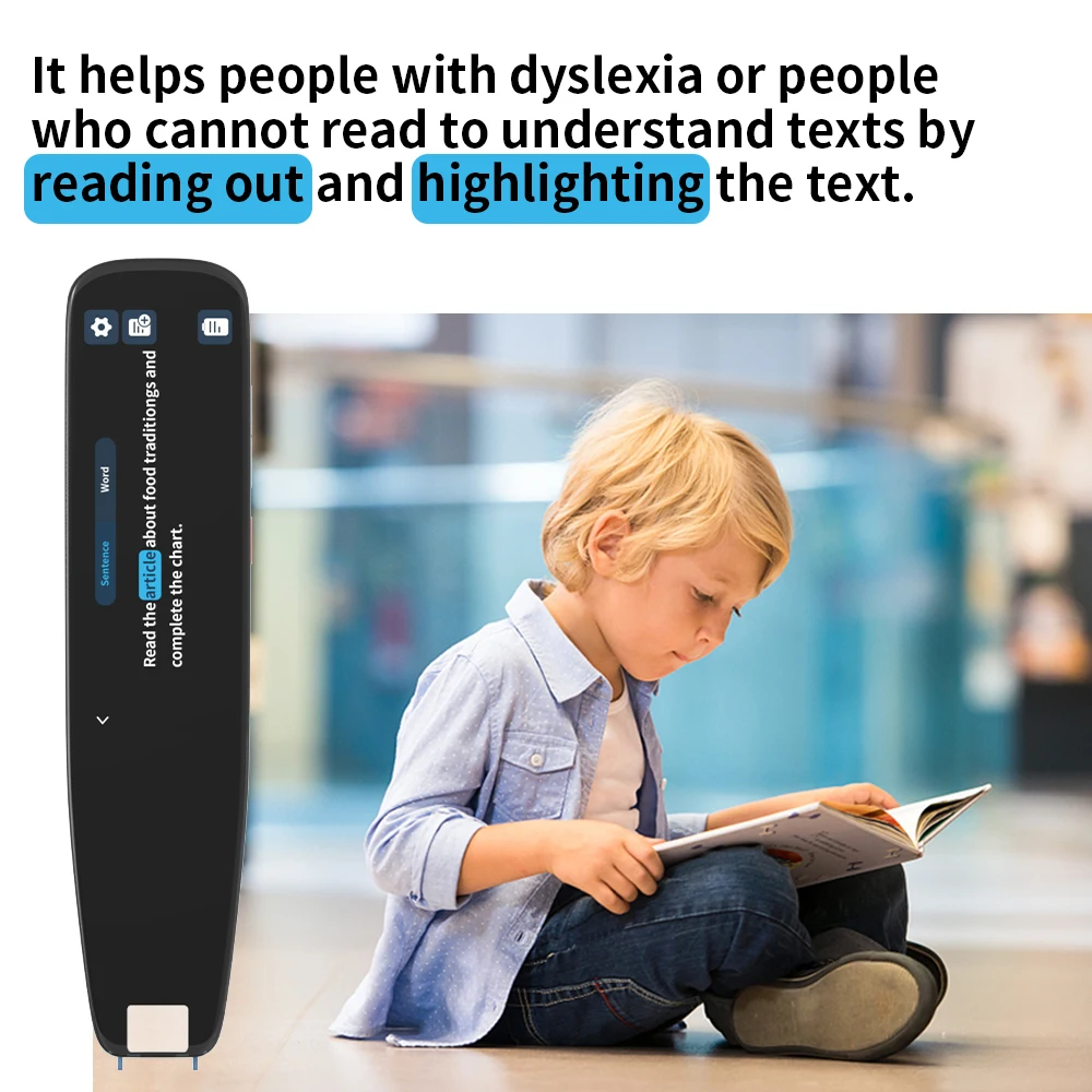 NEWYES Electronic Dyslexia Text Reading Pen Scanner Portable Instant 112 Language Voice Translator Pen