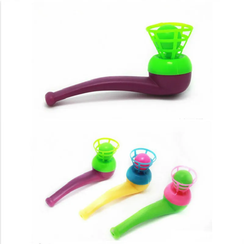 
Лидер продаж, 4 цвета, пластиковая выдувная трубка, игрушка с шариком для детей 