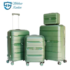 Wholesale Large Capacity Material PP Suitcase Travel Luggage Bag 3 Pieces Trolley Luggage Set Suitcase Factory