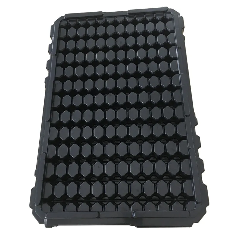 abs真空成型塑料黑色矩形新能源锂电池托盘细胞托盘动力电池包装