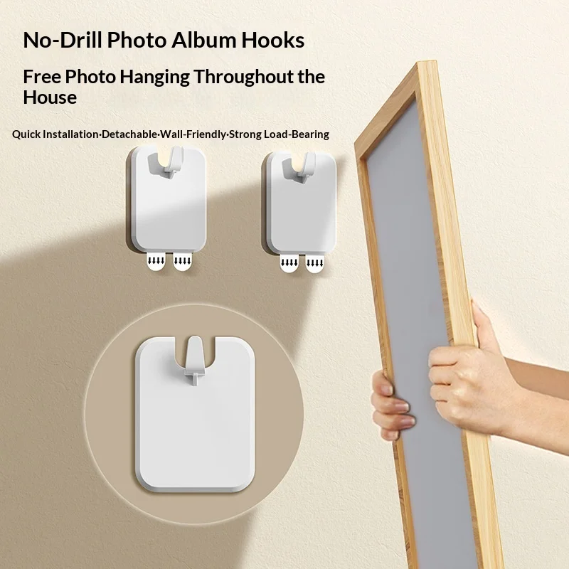 ABS-fotolijstwandhaak met zelfklevende installatie voor bruiloftsfoto's en muurschilderingen