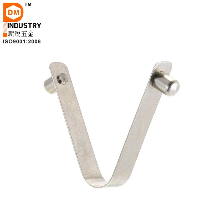 Customized V-Shaped Flat Spring Tube Clips Stainless Steel Metal Clamps