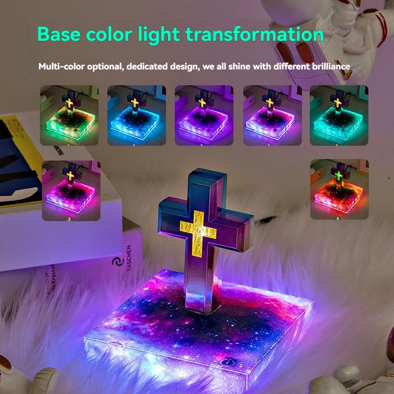 Personalized Gifts Decoration for Home Levitating Magnetic Floating Cross Table Lamp