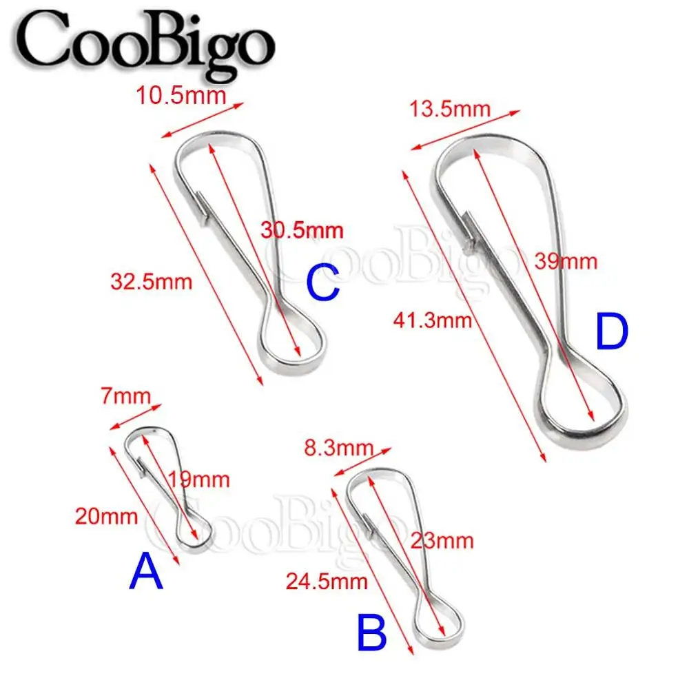 1000pcs Snap Spring Hooks Rings Clip Metal Silver for Outdoor ID Card Paracord Keychain Zipper Pulls Phone Lanyard Accessory