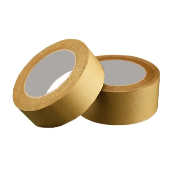 Eco Friendly Self Adhesive Kraft Paper gummed Tape Packing Tape Support OEM Logo Printing