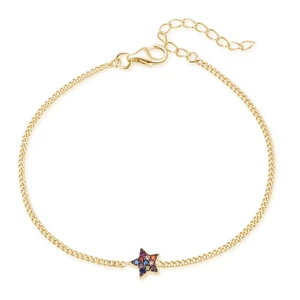Adjustable 925 Sterling Silver Mama Bracelets 2022 Star Fashion Gold Plated Bracelet for Women