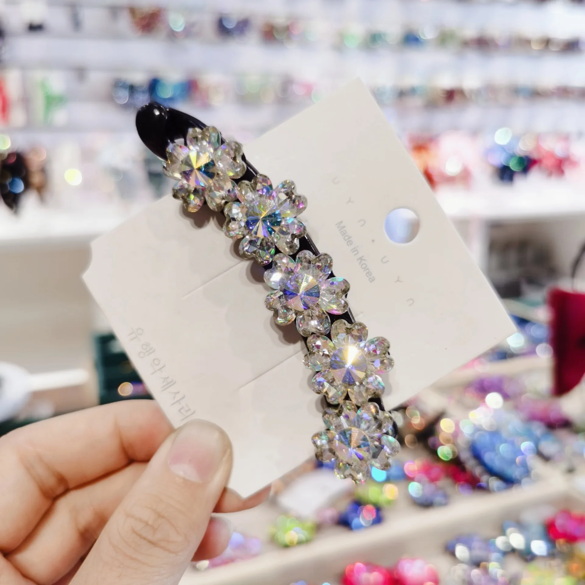 HX-367 Diamond Banana Clips - Elegant Hair Decor for Women