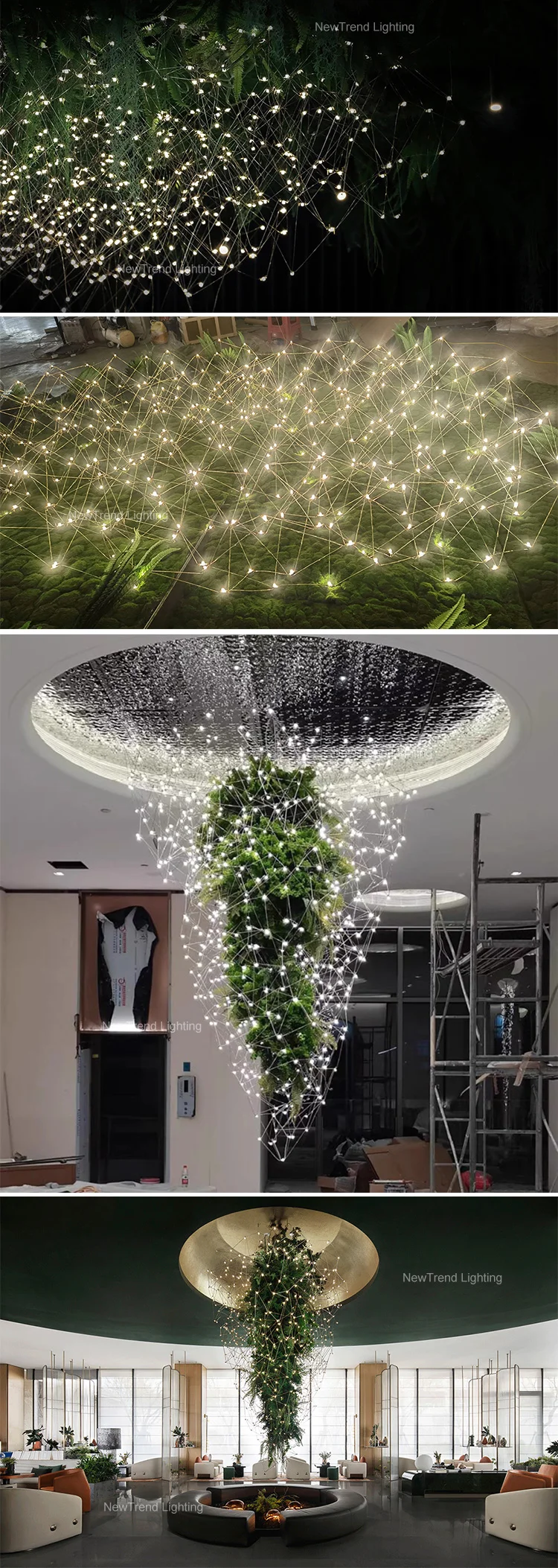 cpl 262 custom indoor landscape decoration lighting nature inspired lamp tree shape led chandelier-3