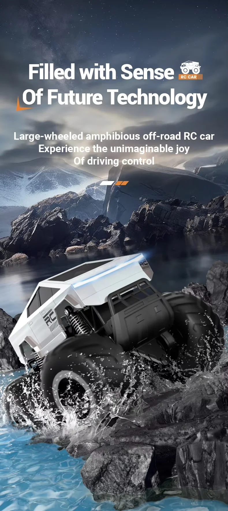 Amphibious Bigfoot Cybertruck RC Truck