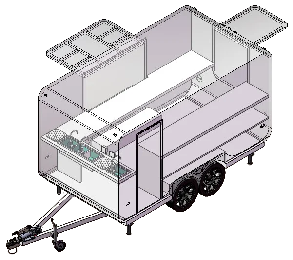 Wecare Custom Commercial Catering Concession Food Trailer Mobile Coffee