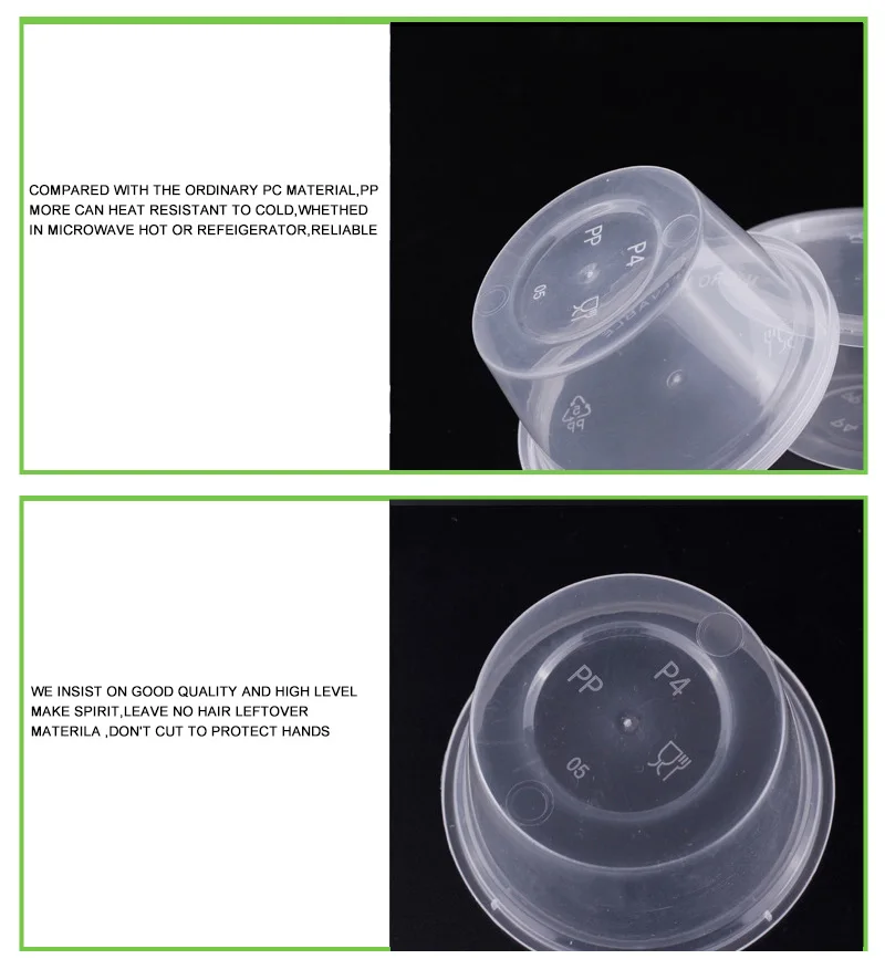 Leakproof, BPA Free 4oz Souffle Cups And Lids Stackable Sauce Cup for Salad Dressing Sauces Or Jello Shots