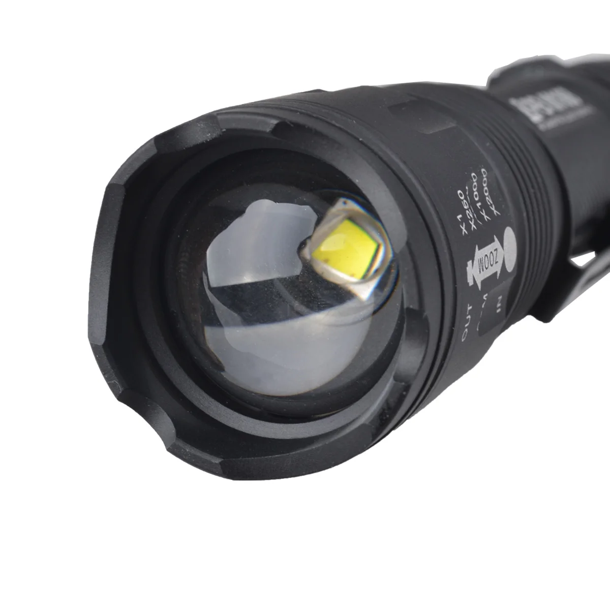 IP67 Waterproof Rechargeable LED Tactical Flashlight Aluminum Alloy Body