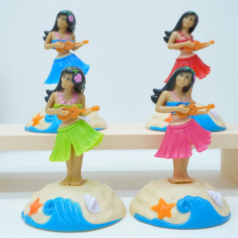 Factory Hawaii Solar Car Dashboard Decorations Dance Girl Doll