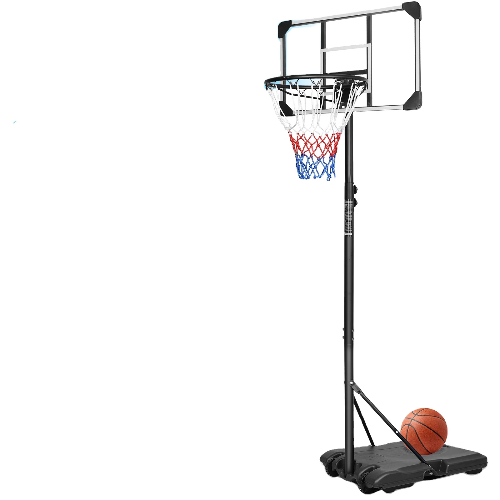 Portable Basketball Hoop & Goal Basketball System Stand Height Adjustable with 44 Inch Backboard, Wheels Basketball Equipment