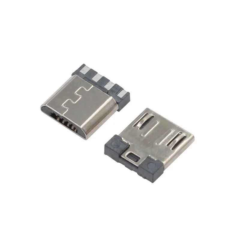 V8 Case Type Micro USB 2.0 Connector Usb Male Vertical Jack Micro Usb 4 Pin Male PCB Connector for Cellphone