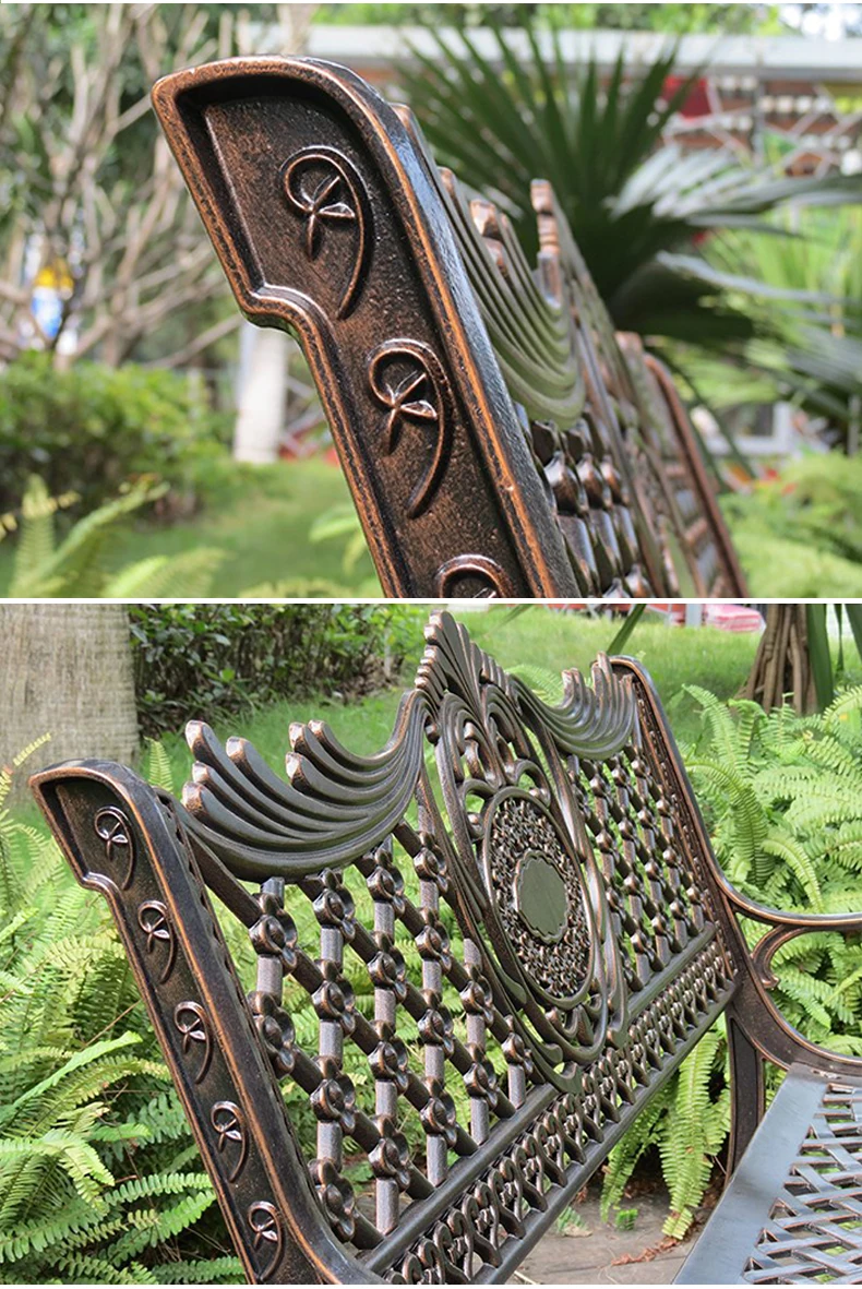 Park Chair outdoor leisure backrest bench cast aluminum iron bench